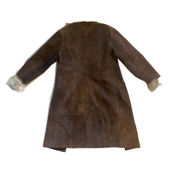 Afghan Coat Leather and Suede Brown - Picture 3 of 5